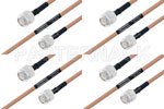 高可靠性 MIL-SPEC 系列,M39012/26-0011 转 M39012/26-0011 电缆组件, M17/128-RG400