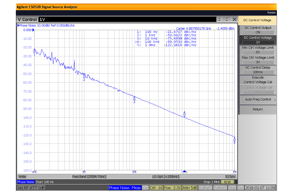 表面贴装(SMT)压控振荡器(VCO)，4.8 GHz至5.2 GHz，相位噪声-80 dBc/Hz，0.175英寸封装