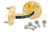 WR-12 Instrumentation Grade Waveguide H-Bend with UG-387/U Flange Operating from 60 GHz to 90 GHz