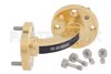 WR-15 Instrumentation Grade Waveguide H-Bend with UG-385/U Flange Operating from 50 GHz to 75 GHz