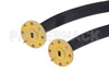 WR-22 Seamless Flexible Waveguide 24 Inch, UG-383/U Round Cover Flange Operating from 33 GHz to 50 GHz