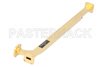 WR-42 Waveguide 20 dB Broadwall Coupler, UG-595/U Square Cover Flange, H-Plane Coupled Port, 18 GHz to 26.5 GHz, Brass Copper