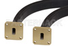 WR-51 Seamless Flexible Waveguide 36 Inch, Square Cover Flange Operating From 15 GHz to 22 GHz