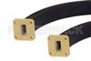 WR-75 Seamless Flexible Waveguide 12 Inch, Square Cover Flange Operating From 10 GHz to 15 GHz