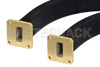 WR-90 Seamless Flexible Waveguide 12 Inch, UG-39/U Square Cover Flange Operating From 8.2 GHz to 12.4 GHz