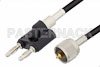UHF Male to Banana Plug Cable 48 Inch Length Using RG58 Coax