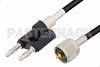 UHF Male to Banana Plug Cable Using RG58 Coax