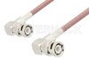 BNC Male Right Angle to BNC Male Right Angle Cable Using RG142 Coax, RoHS