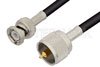 UHF Male to BNC Male Cable Using RG58 Coax