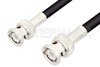 BNC Male to BNC Male Cable Using 75 Ohm RG59 Coax, LF Solder, RoHS