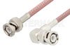 BNC Male to BNC Male Right Angle Cable Using RG142 Coax