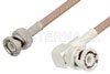 BNC Male to BNC Male Right Angle Cable Using RG400 Coax