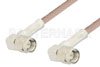 SMA Male Right Angle to SMA Male Right Angle Cable Using 95 Ohm RG180 Coax, RoHS