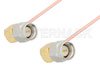 SMA Male Right Angle to SMA Male Right Angle Cable Using PE-047SR Coax, RoHS