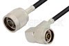 N Male to N Male Right Angle Cable Using RG223 Coax