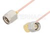 SMA Male to SMA Male Right Angle Cable Using PE-047SR Coax