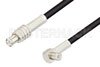 MCX Plug to MCX Plug Right Angle Cable Using RG174 Coax