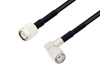 TNC Male to TNC Male Right Angle Cable Using RG58 Coax , LF Solder