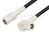 SMB Plug to SMB Plug Right Angle Cable Using RG174 Coax