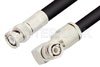 BNC Male to BNC Male Right Angle Cable Using RG214 Coax