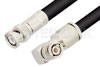 BNC Male to BNC Male Right Angle Cable Using RG214 Coax, RoHS