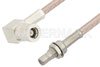 SMB Plug Right Angle to SMB Jack Bulkhead Cable Using RG316-DS Coax, RoHS