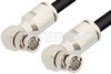 75 Ohm BNC Male Right Angle to 75 Ohm BNC Male Right Angle Cable Using 75 Ohm RG6 Coax