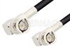 75 Ohm BNC Male Right Angle to 75 Ohm BNC Male Right Angle Cable Using 75 Ohm RG59 Coax, RoHS