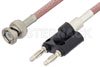 BNC Male to Banana Plug Cable 48 Inch Length Using RG142 Coax
