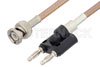 BNC Male to Banana Plug Cable 48 Inch Length Using RG400 Coax