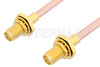 SMA Female Bulkhead to SMA Female Bulkhead Cable Using RG402 Coax, RoHS