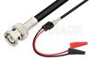 BNC Male to Mini Alligator Clip Cable 12 Inch Length Using 75 Ohm RG59 Coax