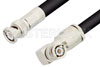 BNC Male to BNC Male Right Angle Cable Using RG213 Coax