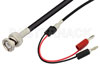 BNC Male to Banana Plug Cable 72 Inch Length Using RG58 Coax