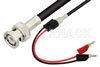 BNC Male to Mini Banana Plug Cable 12 Inch Length Using 75 Ohm RG59 Coax