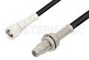 SMC Plug to SMC Jack Bulkhead Cable Using RG174 Coax, RoHS