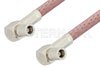 SMB Plug Right Angle to SMB Plug Right Angle Cable Using RG142 Coax, RoHS