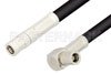 SMB Plug to SMB Plug Right Angle Cable Using RG223 Coax, RoHS