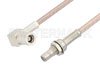 SMB Plug Right Angle to SMB Jack Bulkhead Cable Using RG316 Coax, RoHS