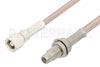 SMC Plug to SMC Jack Bulkhead Cable Using RG316 Coax