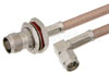 SMA Male Right Angle to TNC Female Bulkhead Cable Using RG400 Coax