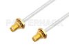 SMA Female Bulkhead to SMA Female Bulkhead Cable Using PE-SR402FL Coax, LF Solder, RoHS