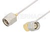 SMA Male to SMA Male Right Angle Cable Using PE-SR047AL Coax