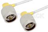 N Male Right Angle to N Male Right Angle Cable Using PE-SR402FL Coax