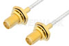 SMA Female Bulkhead to SMA Female Bulkhead Cable Using PE-SR405FL Coax