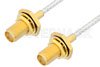 SMA Female Bulkhead to SMA Female Bulkhead Cable Using PE-SR405FL Coax, RoHS