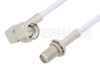 SMA Male Right Angle to SMA Female Bulkhead Cable Using RG188-DS Coax