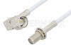 SMA Male Right Angle to SMA Female Bulkhead Cable Using RG188-DS Coax, RoHS