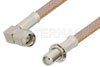 SMA Male Right Angle to SMA Female Bulkhead Cable Using RG400 Coax