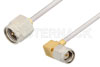 SMA Male to SMA Male Right Angle Cable Using PE-SR405AL Coax